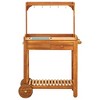 vidaXL Garden Kitchen Trolley Solid Acacia Wood 36.2 in.x17.1 in.x55.7 in. - 3 of 4