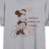 Women's - Disney - Minnie Nature Makes Me Happy Oversized Graphic T-Shirt - 2 of 4