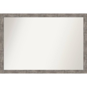 39" x 27" Non-Beveled Marred Pewter Wood Wall Mirror - Amanti Art - 1 of 4