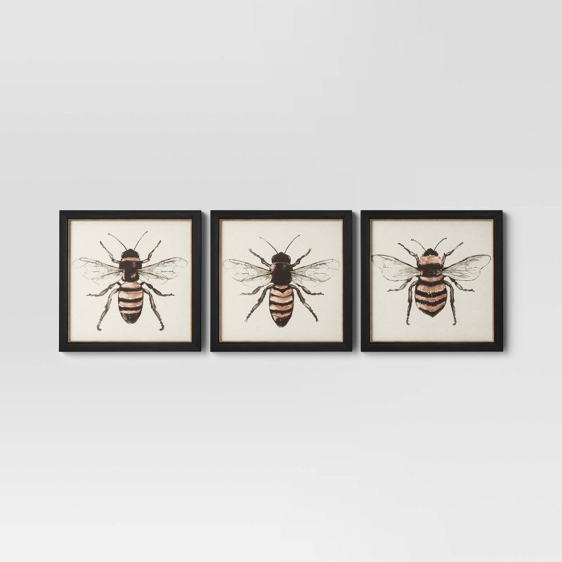 (3pk) 12&#34; x 12&#34; Bees Framed Wall Canvases - Threshold&#8482;, 1 of 15