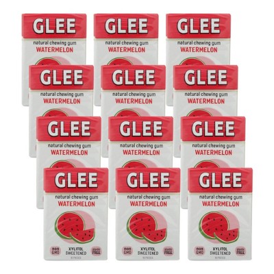 Glee Gum Watermelon Natural Chewing Gum - Case of 12/16 ct