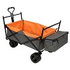 VYNXARIA 480Lbs Collapsible Wagon with Canopy,Wagon Stroller with 7" All-Terrain Wheels, Lightweight Foldable Wagon, Large Capacity£¬Orange - 2 of 4