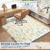 Washable Rugs for Bathroom Floral Kitchen Rug Neutral Scalloped Carpet, Non-Slip Hallway Rug Stain Resistant Modern Low-Pile Carpet - 3 of 4