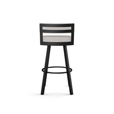 Travis 26" Swivel Counter Stool in Pale Grey Beige and Black