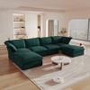 162.98" Cloud Modular Sectional Sofa, U Shaped Couch, Minimalist Wide Deep Seat Couches with Chaise Ottoman,Cushion Covers Removable - 3 of 4