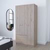 NicBex 70.80"H Armoire Wardrobe Closet Storage Cabinet with 3 Doors & 2 Drawers for Bedroom - 2 of 4