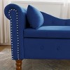 Traditional Tufted Ottoman Bench with Hidden Storage and Rolled Armrest for Bedroom or Living Room -3irtyhousy - 3 of 4