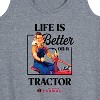 Women's - Instant Message - Life Is Better On A Tractor Graphic Racerback Tank - 2 of 4