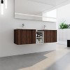 Vynxaria 60 Inch Soft Close Doors Bathroom Vanity With Sink, Two Small Storage Shelves, 24" and 12" Combination Cabinet - 2 of 4