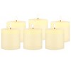 6pk Unscented Flat top Smooth Pillar Candles Ivory - Stonebriar Collection - 2 of 4