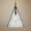 Generation Lighting Elmore 11 3/4" Brass and Glass Cone Mini Pendant - 2 of 2