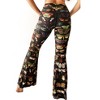 The Yoga Democracy High Waist Bell-Bottom 2.0 Leggings, Flare Leggings with Sweat-Wicking and UPF Protection, Convenient Pockets (Jet Black) - 3 of 4