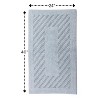 Knightbridge Diagonal Racetrack 100% Cotton Reversible Bath Rug Light Blue - 2 of 4