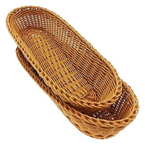Aoibox Handwoven Woven Bread Basket with Removable Tray, Perfect for Serving Fruits, Vegetables, and More in Kitchen or Restaurant - 1 of 2
