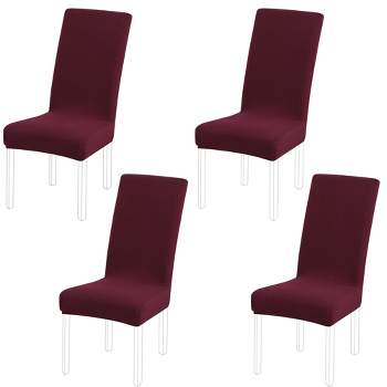 PiccoCasa 4 Pcs Polyester Spandex Stretch Dining Chair Slipcovers