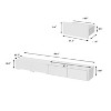Hitow Pure White Minimalist TV Console 4 Large Drawer Storage TV Stands - 4 of 4