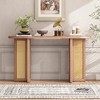 Farmhouse Rattan Console Table Entryway Table, Narrow Console Table with Storage, Hallway Table for Living Room, Entrance - 3 of 4