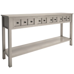 Dexmalle Rustic Entryway Console Table with two Different Size Drawers and Bottom Shelf - 1 of 4