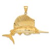 Black Bow Jewelry 14k Yellow Gold Large Sailfish Pendant - 3 of 4