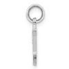 Black Bow Jewelry 14k White Gold, Isabelle Collection, Mini Letter V Initial Charm - 2 of 4