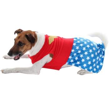 DC Comics Wonder Woman Superhero Halloween Pet Costume For Dogs Or Cats (Large) Multicoloured