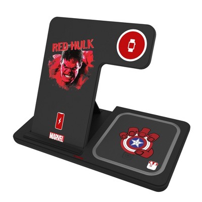 Keyscaper Marvel Avengers Red Hulk Badge 15-Watt 3 in 1 Charging Station