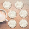 Courtside Market Elaine Swann Amber Hearth Collection 4″ Circle Ceramic Coasters – 6 Piece Set - 2 of 3