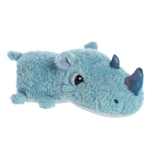Aurora Medium Rickie Rhino Schnozzles Playful Stuffed Animal Blue 11" - 1 of 4