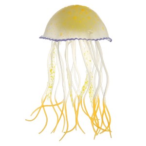 Unique Bargains Silicone Fluorescent Jellyfish Glow Aquarium Decor Ornaments with Suction Cup  2.6"x4.5" - 1 of 4