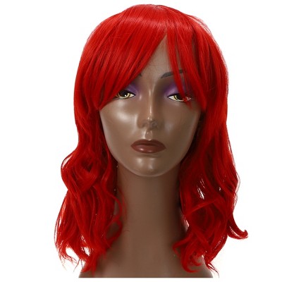 Unique Bargains Women's Fluffy Curly Wavy Medium Long Hair Curly Wig 16" with Wig Cap