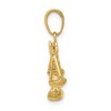 Black Bow Jewelry 14k Yellow Gold 3D Moveable Scales of Justice Pendant - 2 of 4