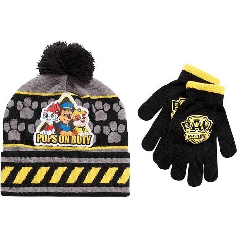 Paw Patrol Boys Winter Hat and 2 Pair Gloves Set Kids Ages 4 7