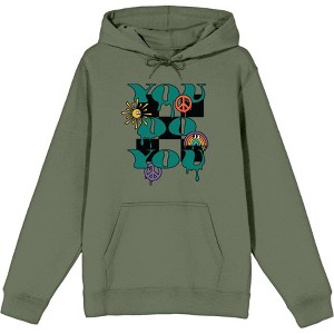 Positive Vibes You Do You Adult Long Sleeve Hoodie - 1 of 2