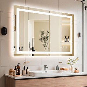 Sapphtopaz Frameless Bathroom Mirror, Smart Vanity Mirror Decorative Wall Mirrors for Bathroom, Over Sink, Bedroom - 1 of 4