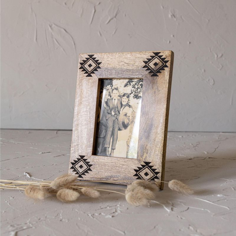 4X6 Inch Southwest Pattern Picture Frame Wood, MDF & Glass by Foreside Home & Garden, 2 of 7