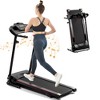 Folding Treadmill with Incline 2.5HP 12KM/H Electric Treadmill, Bluetooth Music Cup Holder Heart Rate Sensor Walking Running Machine - 2 of 4