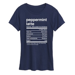 Women's - Instant Message - Peppermint Latte Nutrition Short Sleeve Graphic T-Shirt - 1 of 4