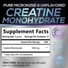Creatine Powder 5000mg (5g) - Pure Micronized Creatine Monohydrate Supplement Unflavored, Keto Friendly - Creatine Nutritional Supports - 60 Servings - 2 of 4