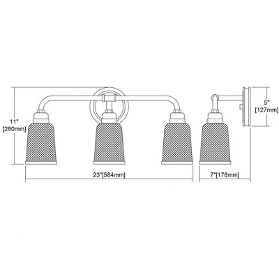 Weathered Zinc & Oil Rubbed Bronze 3-Light Outdoor Vanity Light