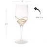 Classic Touch Set of 6 Wine Glasses with Gold Swirl Design - image 2 of 3