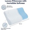 PDTEND Soft Ventilated Contour Memory Foam Pillow for Side Sleeping - Tencel Cover - 3 of 4