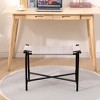 KTMBDW Handwoven Paper Rope Ottoman, Vanity Stools for Entryway Natural Footstool for Living Room, Bedroom - 2 of 4