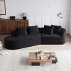 KWPZQEB 112" Modular Sectional Sofa, 4-Seat Oversized Convertible Couch with 4 Pillows & Deep Seat, Modern Chenille Curved Sofa for Living Room - 3 of 4