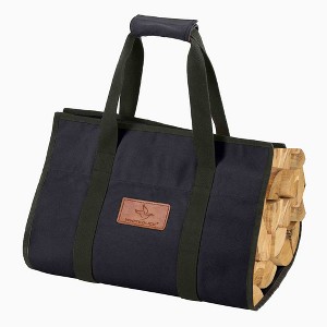 WHITE DUCK Tote Shape Canvas Firewood Log Carrier Waxed Heavy-Duty Collapsible Tote with Handles for Wood, Gear, or Tools - 1 of 4