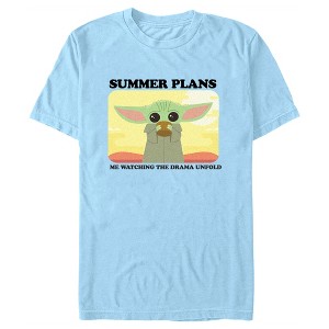 Men's Star Wars: The Mandalorian Grogu Summer Plans Me Watching the Drama Unfold T-Shirt - 1 of 4