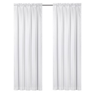 Kate Aurora Ultra Lux Faux Silk Regency Crinkle Rod Pocket Semi Sheer Single Curtain Panel - 1 of 4
