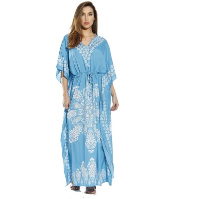 Riviera Sun Maxi Length Cinch Waist Caftan Kaftans for Women