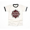 Simply Sage Market Women's Joyful Merry And Blessed Short Sleeve Ringer Tee - 3 of 4