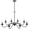Millennium Lighting Delvona 8 - Light Chandelier in  Matte Black - 2 of 4