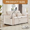 versatile foldable sofa bed in 3 lengths,adjustable back and with USB port and ashtray and swivel phone stand - Leovsnove - 3 of 4